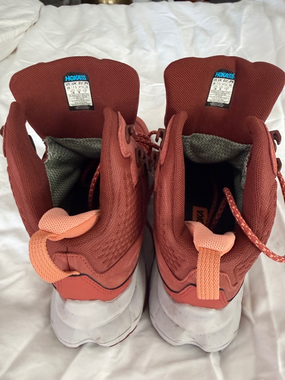 Hoka One One Rust Red Gore-Tex Trail Sneakers - Picture 4 of 6